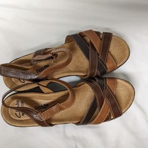 Clark's brown leather strappy sandals